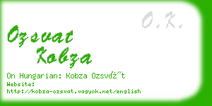 ozsvat kobza business card